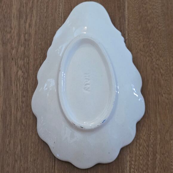 Vintage Trinket Bowls Serving Dish Ceramic Italian Pottery Renaissance Nove Rose - Picture 3 of 9